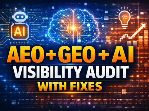 audit your website for AI SEO AEO GEO and apply priority fixes