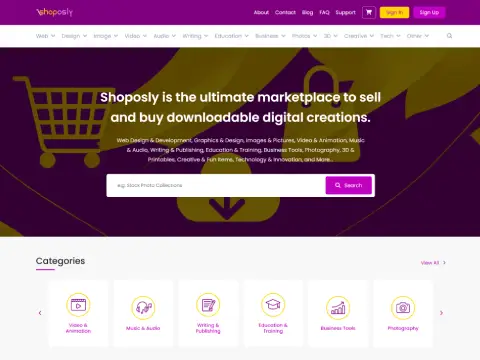 shoposly web design